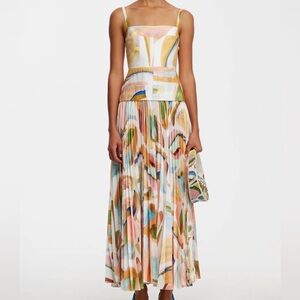 Acler Leasgill Midi Dress Cubist Canyon Size 4